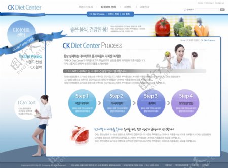 医疗保健韩国设计psd网页模板