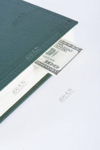书籍书签美元图片