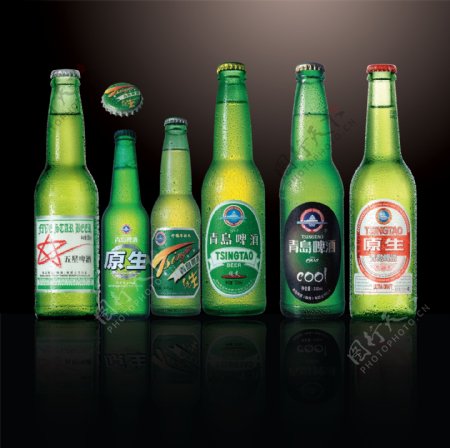 青岛纯生啤酒分层图图片
