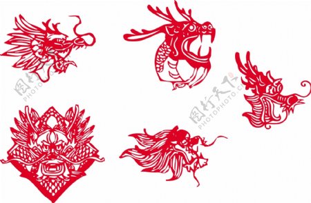 中国传统纹样龙头