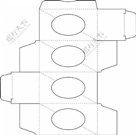 24包装盒展开矢量图盒子外包装矢量纸盒折叠图