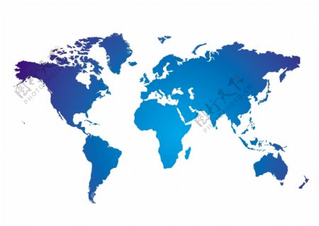 蓝色虚化世界地图矢量素材下载