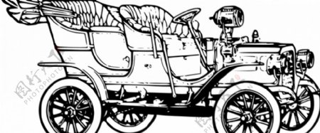 T型车1906矢量图像