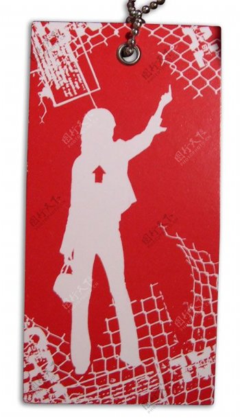 女人包包白色红色吊牌免费素材