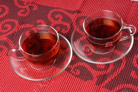 红茶杯摄影图片