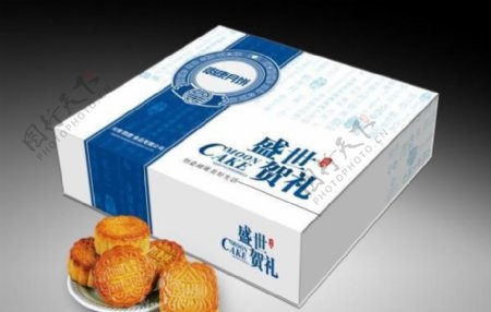 中秋节月饼包装盒psd素材