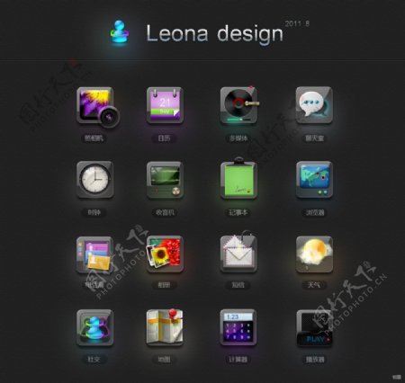 Leona手机图标设计UI设计