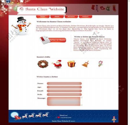 国外圣诞节创意网站模板