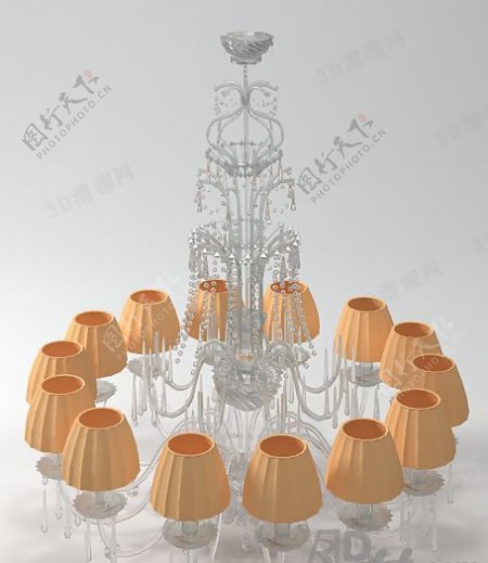 3D水晶吊灯模型
