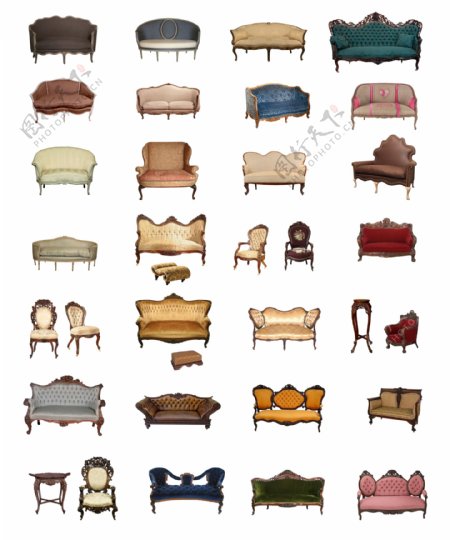 欧式沙发椅子图片