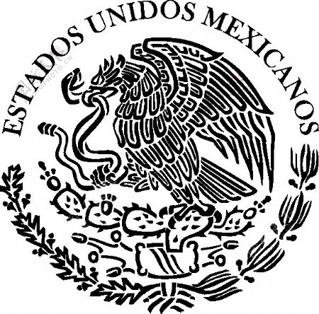 墨西哥的线性剪辑艺术印章