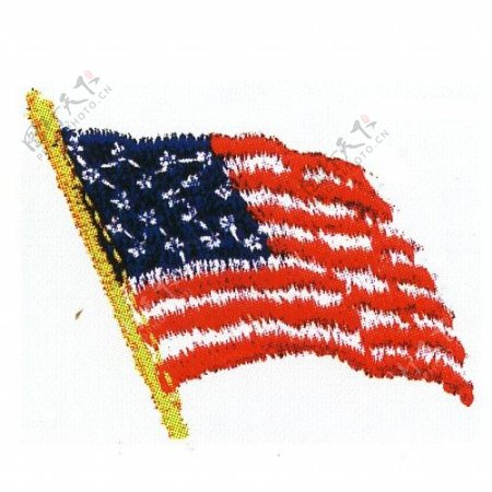 绣花美国国旗星条旗50个州和最初北美13块殖民地红色免费素材