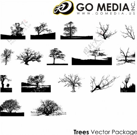 去产生矢量素材树图片媒体