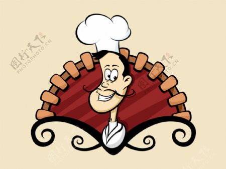 卡通厨师图标设计PSD源文件