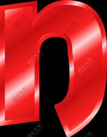 效果圆形的红色字母N