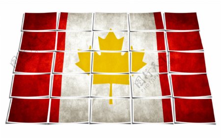 加拿大国旗的垃圾