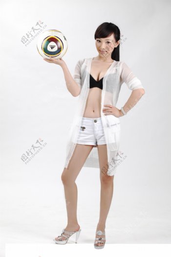 足球宝贝美女模特图片