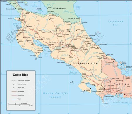 哥斯达黎加地图比例