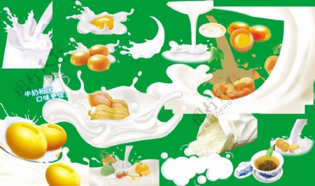 牛奶鸡蛋素材图片