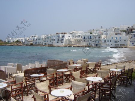 希腊海滩图片