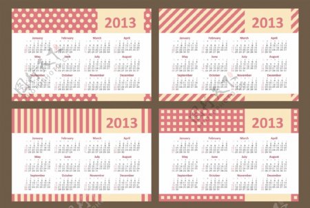 2013年创意日历矢量素材