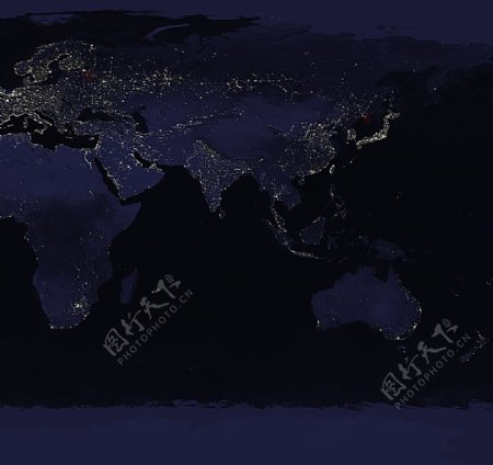 夜晚的地球图片