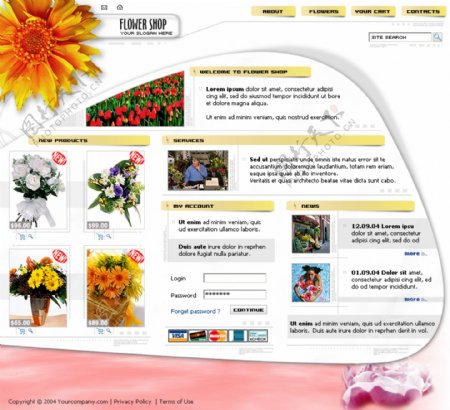 鲜花花店展示网页设计