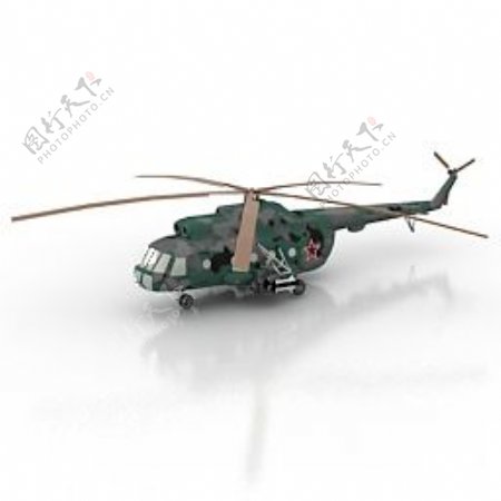 三维模型直升机作战飞机