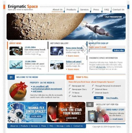 航天科技网页设计
