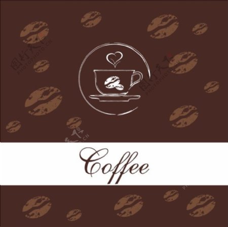 咖啡背景素材图