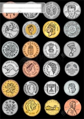 矢量各国银币素材CD9格式银币