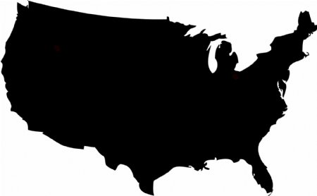 美国地图剪影矢量