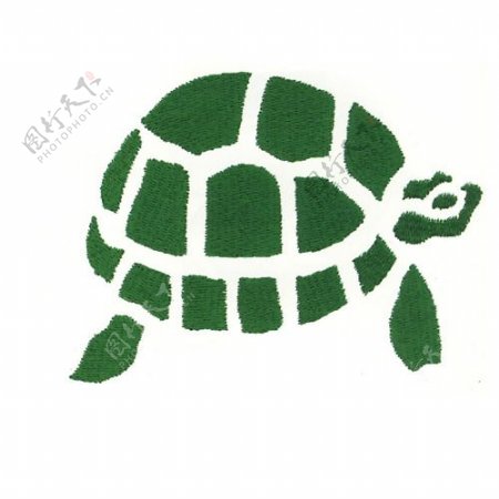 绣花动物乌龟海龟色彩免费素材