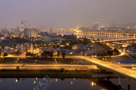 城市美丽夜景夜色