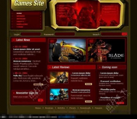 网络游戏公司网站设计模板