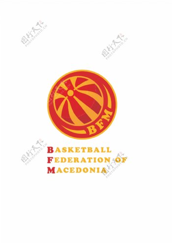 BasketballFederationofMacedonialogo设计欣赏BasketballFederationofMacedonia运动标志下载标志设计欣赏