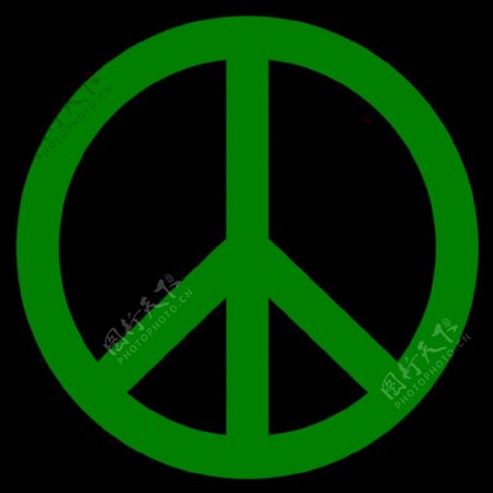 绿色和平的象征黑色边框