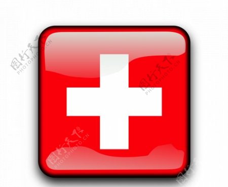 瑞士国旗按钮