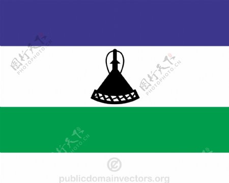 矢量莱索托国旗