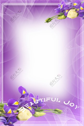 梦幻紫色相框图片