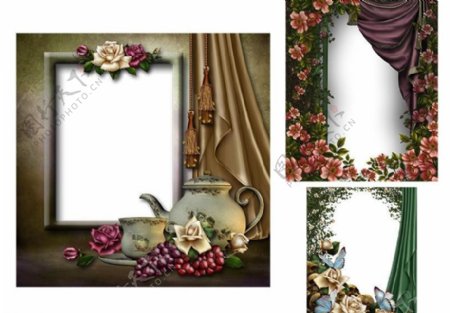 玫瑰花框素材图片