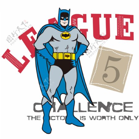 印花矢量图男童T恤图案蝙蝠侠动漫免费素材
