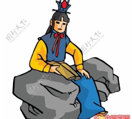 中华传统人物之贾宝玉卡通矢量素材