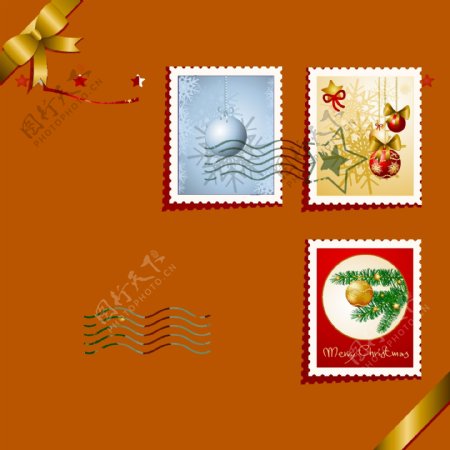 圣诞节邮票图片
