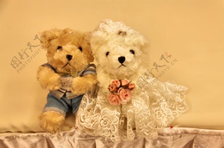 婚礼上的熊夫妻图片