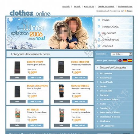 冬季服装购物网站