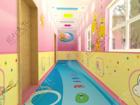 幼儿园粉色空间图片