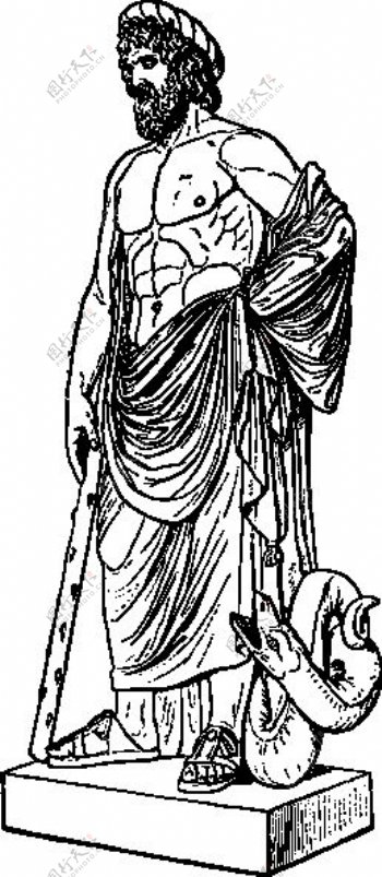Asklepios雕像剪贴画
