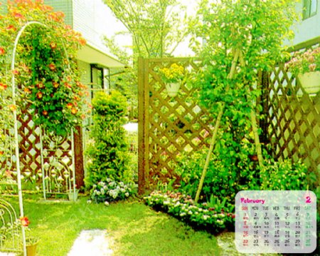 2009年日历模板2009年台历psd模板浪漫时刻秘密花园全套共13张含封面