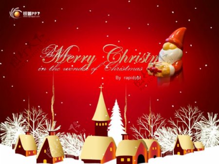 欢乐圣诞主题PPT模板免费下载